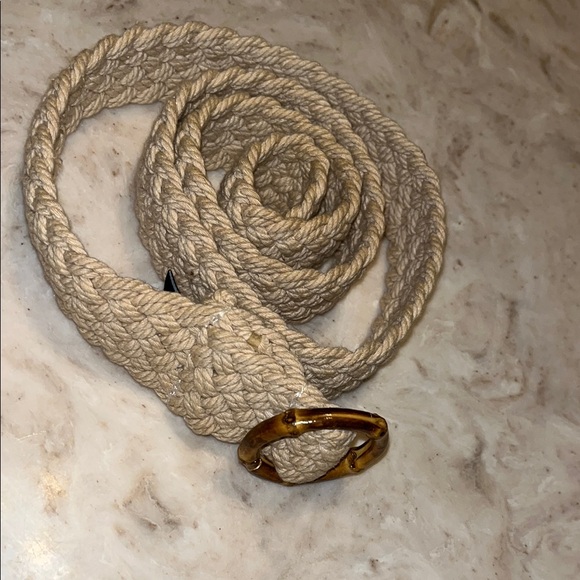 J. Crew Natural Woven Belt with Bamboo Buckle - Picture 4 of 5